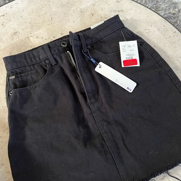 Black Denim Mini Skirt - Picture 3 of 3